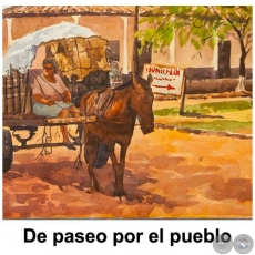 De paseo por el pueblo - Obra de Emili Aparici